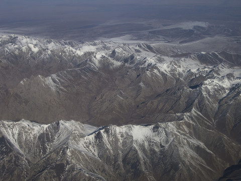 航拍雪山