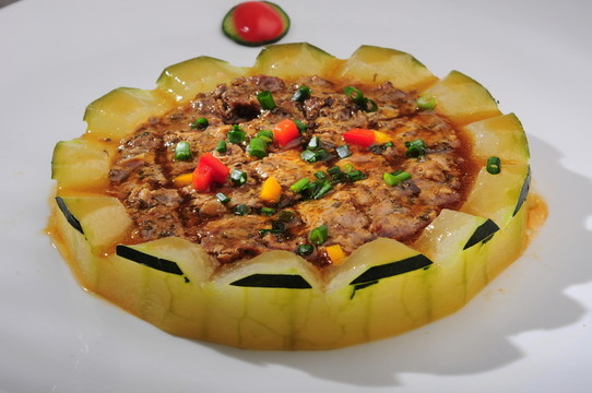 翡翠冬菜蒸羊肉