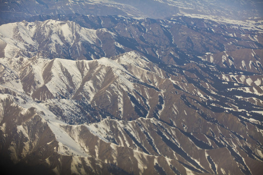 航拍雪山