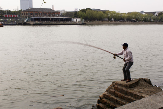 釣魚 垂釣 湖水 湖泊 休閑