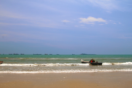 沙灘海水