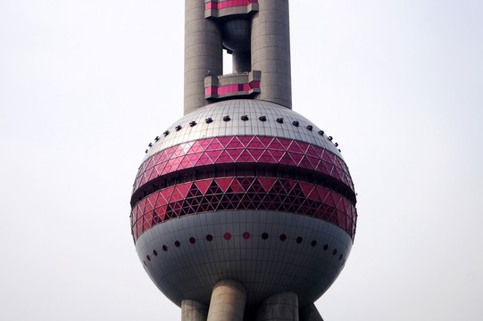 上海東方明珠廣播電視塔特寫(xiě)