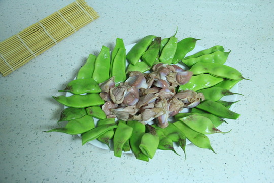 雞胗炒豆角