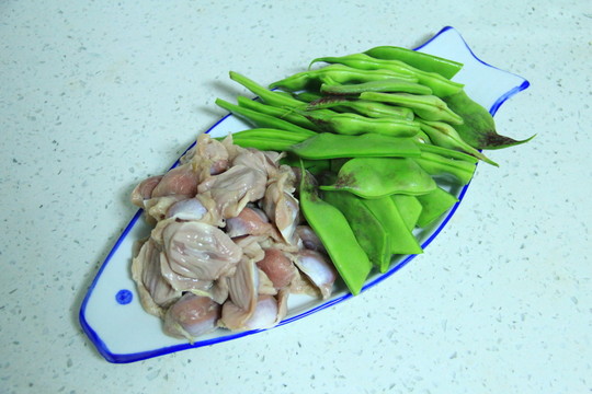 雞胗燉豆角