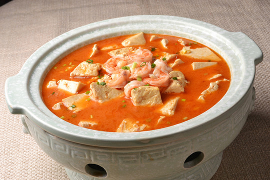 蝦腦豆腐煲
