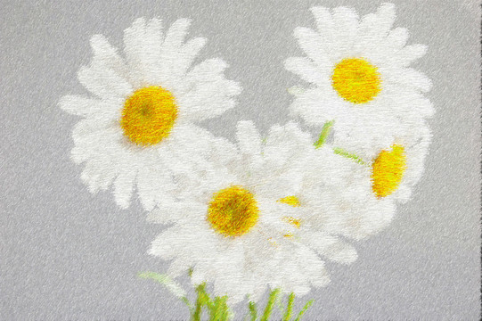 白色花朵繪畫(huà) 插畫(huà) 繪畫(huà)背景圖