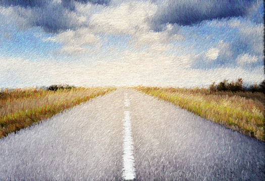 道路繪畫 插畫插圖 繪畫背景圖