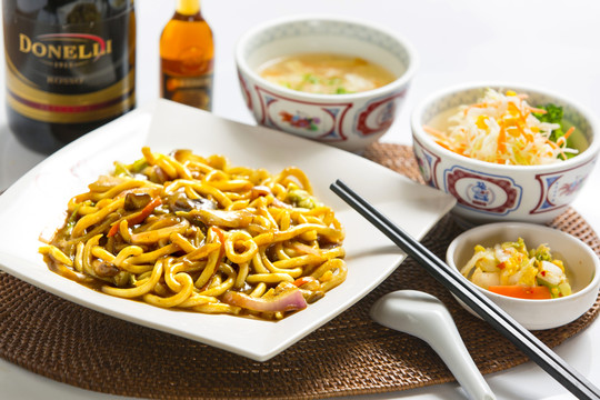 烏冬面套餐蓋飯