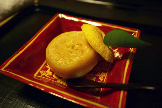 米其林三星懷石料理柚子豆腐