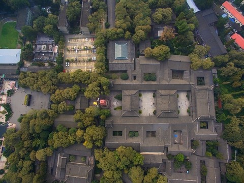 航拍寶光寺全景