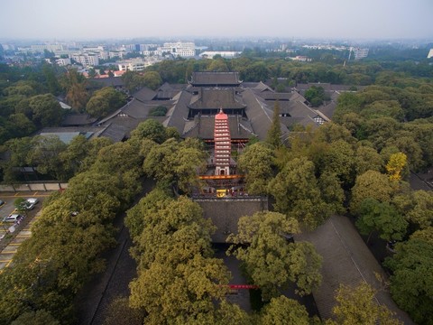 航拍寶光寺全景