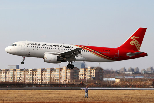 深圳航空降落沈陽機場