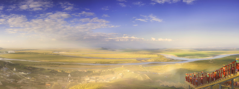 九曲黃河全景