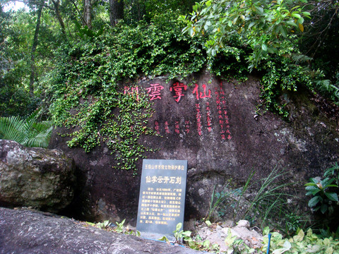 仙掌云開雕刻