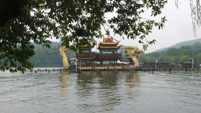 西湖 太子灣風(fēng)景 游船