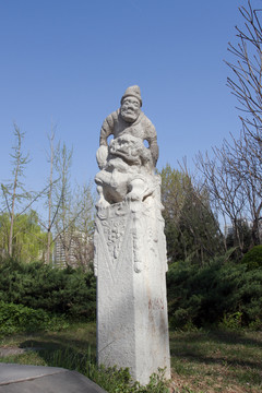 西安小雁塔 拴馬樁