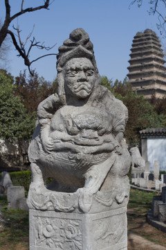 西安小雁塔 拴馬樁