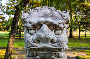 明十三陵總神道獅子石像