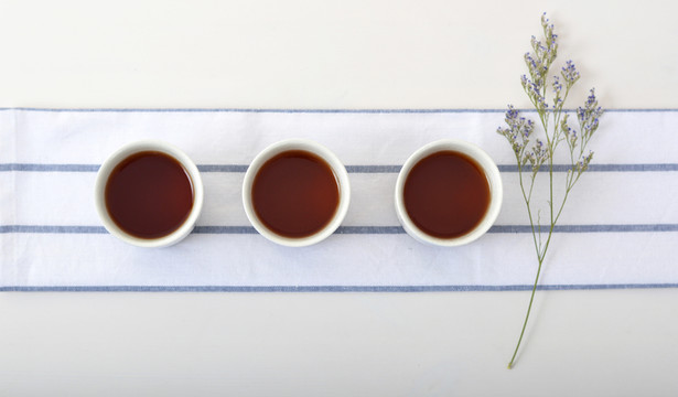 小清新茶杯頂視圖