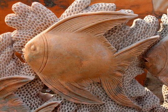 浮雕 裝飾雕塑 魚 動(dòng)物