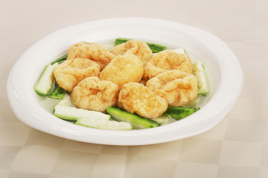 絲瓜豆腐泡湯