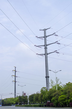 電線桿 電網(wǎng) 城市電網(wǎng)