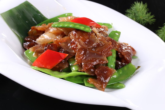 荷蘭豆拌海蜇