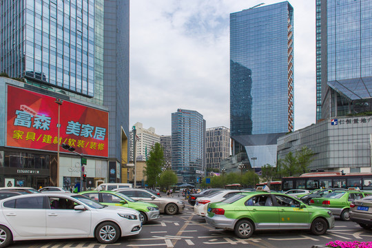 成都人民南路街景