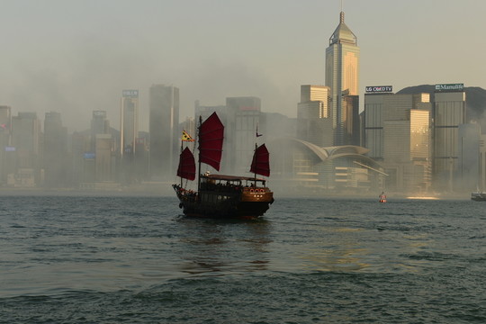 香港維多利亞港帆船