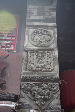 明代古民居 高家大院 門(mén)頭磚雕