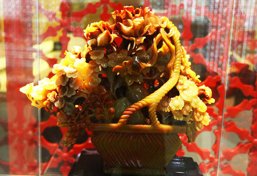 花籃玉石雕刻