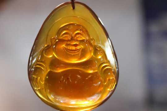 琥珀 玉佛 雕塑 工藝品