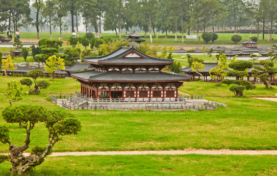 旅游景點(diǎn) 西安大明宮微縮景觀