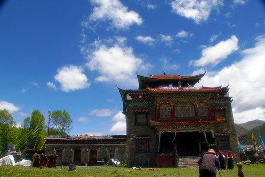 喇嘛廟 下柏桑寺廟