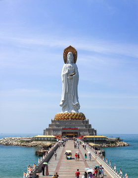 普濟(jì)橋看海上觀音全景