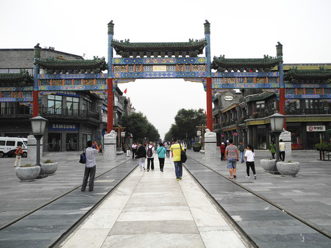 北京前門大街正陽橋五牌樓