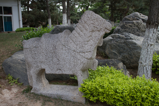 西安唐苑 石雕 馬