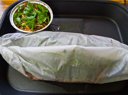 蒜香紙包魚