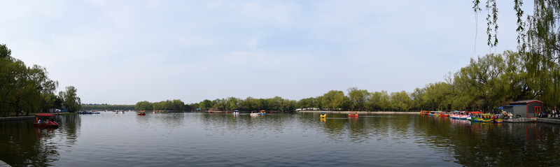 公園湖畔劃船