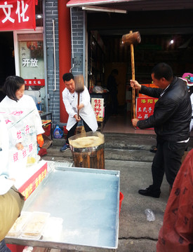 麻糖 牡丹花糖 手工制作