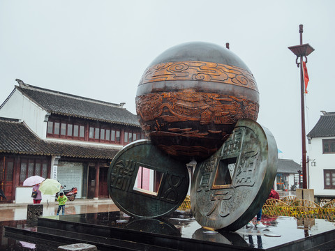 甪直古鎮(zhèn)雕塑