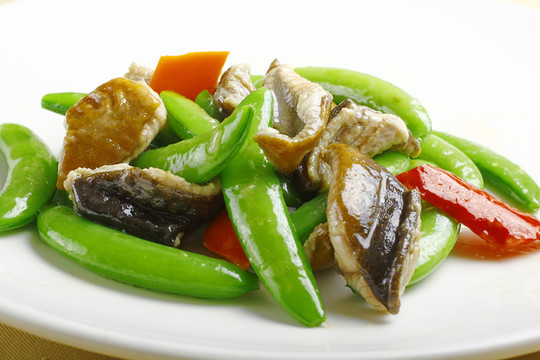 XO醬甜豆炒鱔柳