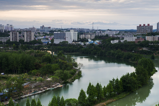 四川绵阳城市风光