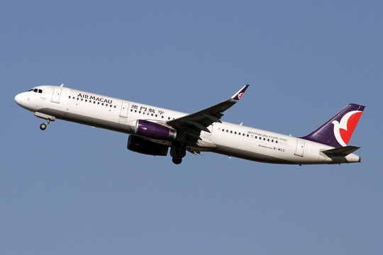 澳門航空空客A321飛機(jī)起飛