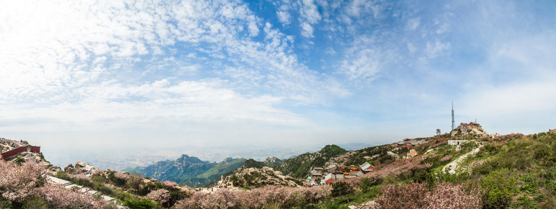 泰山風光 泰山極頂接片寬屏風光
