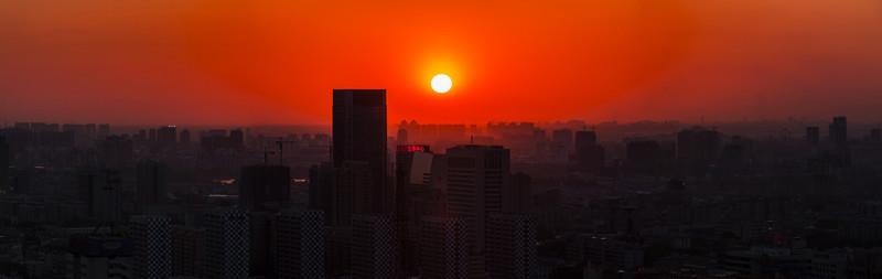 泉城日落全景圖