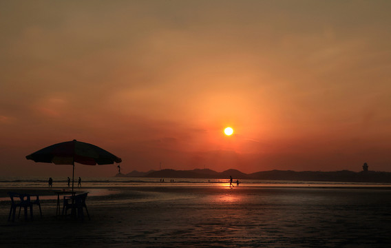 海灘落日