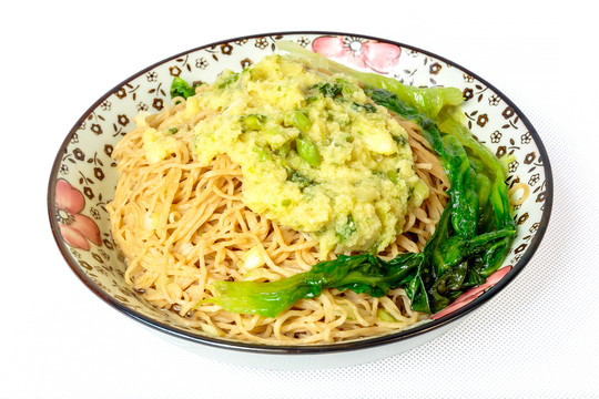 廣東美食姜蔥撈面