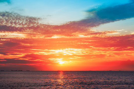 夕陽日落