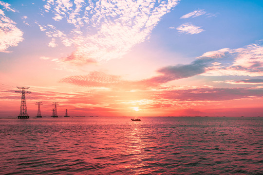 夕陽(yáng)日落